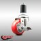 Service Caster 3 Inch 316SS Red Polyurethane Swivel 1-1/2 Inch Expanding Stem Caster Brake SCC-SS316EX20S314-PPUB-RED-TLB-112 - alternate 3